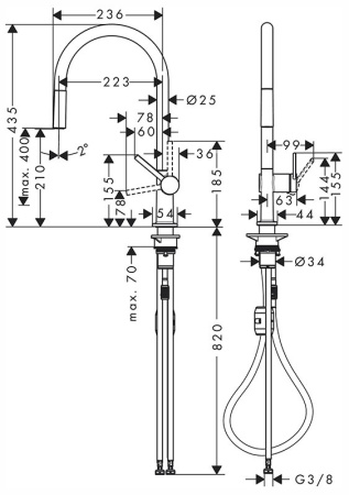 Смеситель для кухни Hansgrohe Talis M54 72802800