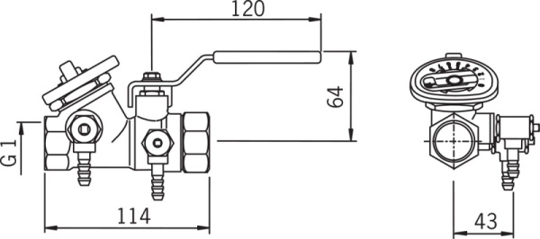 Магистральный регулирующий клапан DN25 Oras 410225