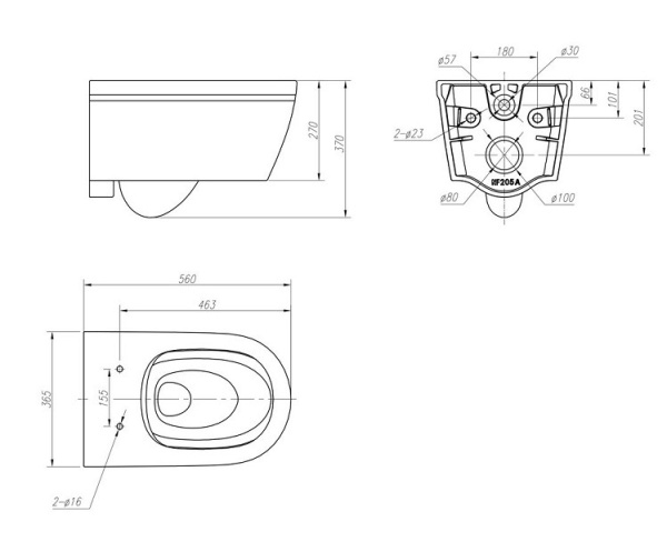 Унитаз подвесной Arrow AHB2105H