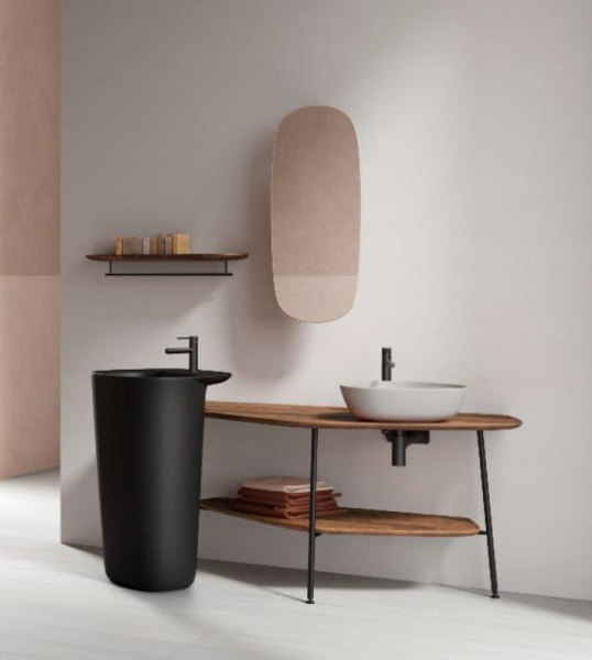 Смеситель для раковины, средний Vitra Origin A4255636 матовый черный