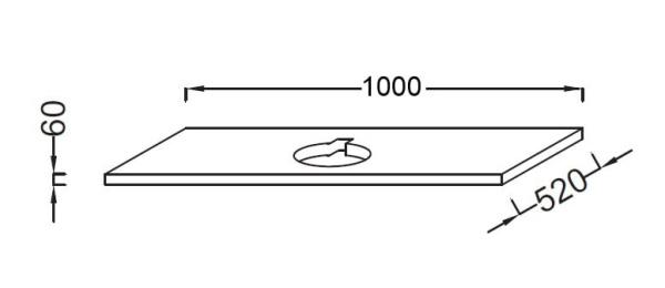 Столешница для раковины Jacob Delafon Parallel EB56-1000-N18