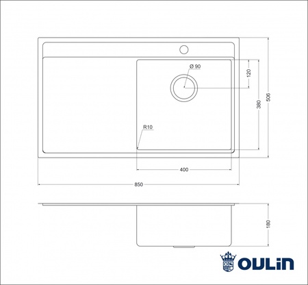 Кухонная мойка (80х50,6) Oulin OL-S6101