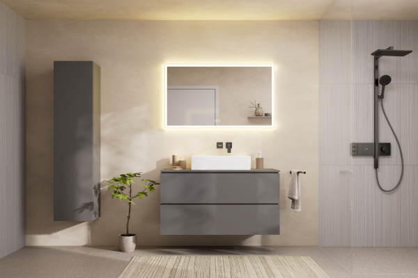 Смеситель для раковины встраиваемый Hansgrohe Metropol 32526340 шлифованный черный хром