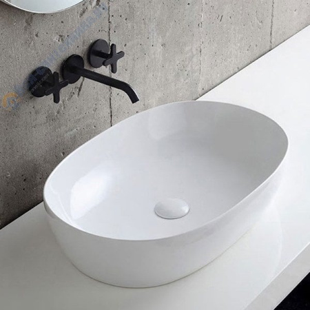 Раковина накладная (60х40) Azzurra Elegance ELLA060400C0BI/(ECI60 bi*0)