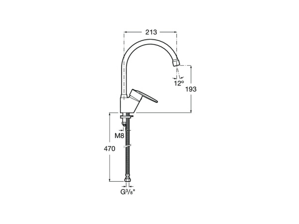 Смеситель для кухни Roca Vectra 5A8461C0M