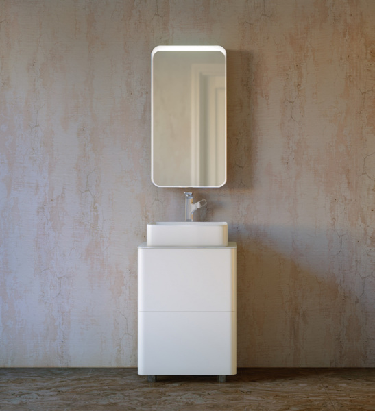 Тумба под раковину RAVAL Pure 56 напольная Белая Pur.01.56/N/W