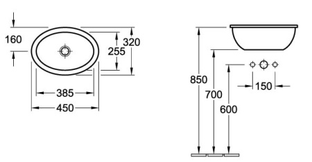 Раковина встраиваемая Villeroy&Boch Loop&Friends 61551001