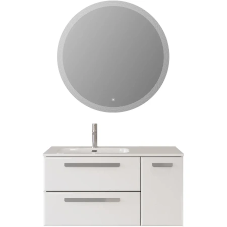 Тумба под раковину Cezares ECO-CER-N-1000-2C-1A-SO-BL-L Bianco Lucido без ручек