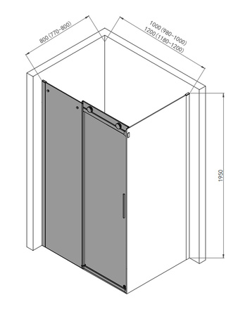 Душевая перегородка AQUAme AQM4203F