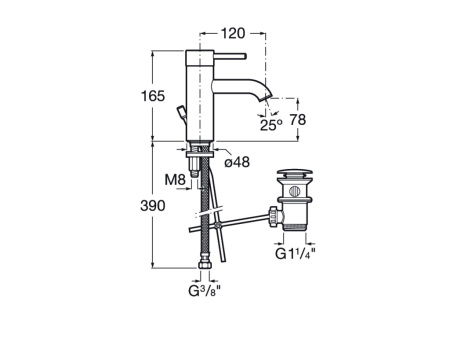 Смеситель для раковины Roca Lanta 5A3011C00