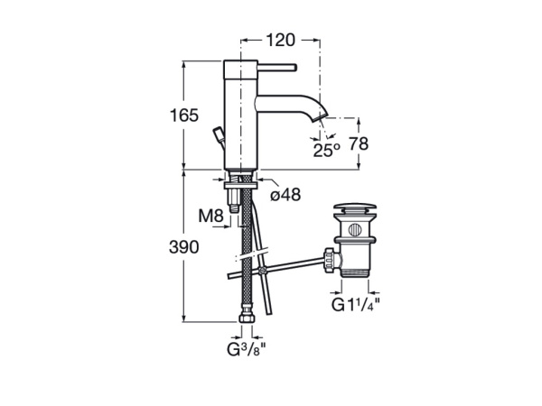 Смеситель для раковины Roca Lanta 5A3011C00