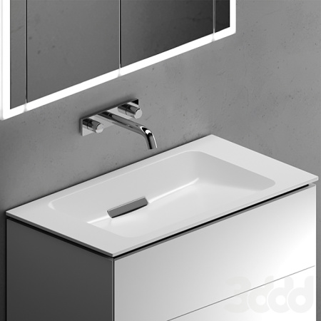 Смеситель для раковины Geberit ONE настенный, двухручковый, 116.460.21.1