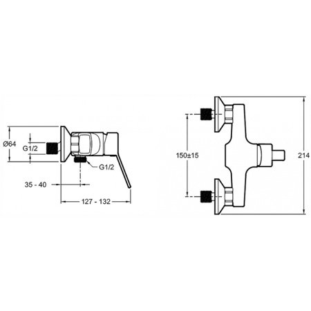 Смеситель для душа Jacob Delafon Eo E24159RU-CP
