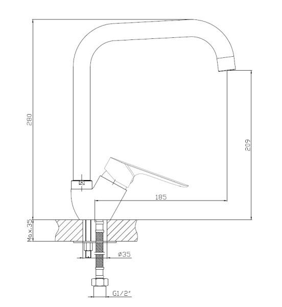 Смеситель для кухни ESKO DELHI DL 06