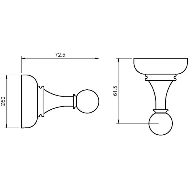 Крючок Cezares Aphrodite APHRODITE-HK2-02