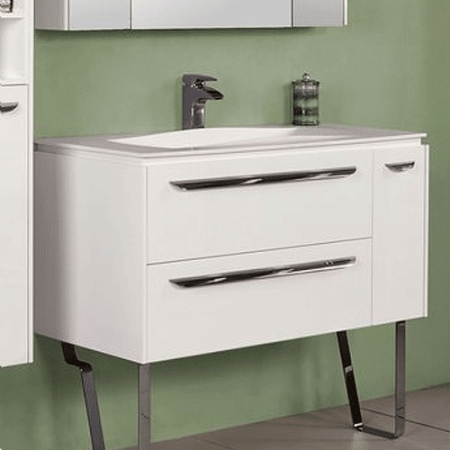 Тумба с раковиной Акватон Блент 2Б 80 белая