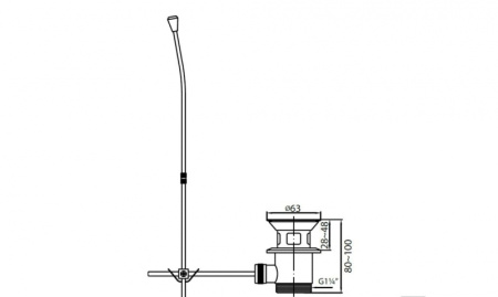 Донный клапан для раковины Cezares CZR-C-SA-01