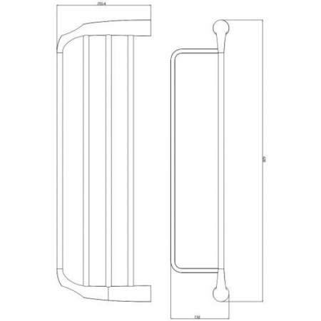 Полка для полотенец 60см. 4-ая RUSH Devon DE75543