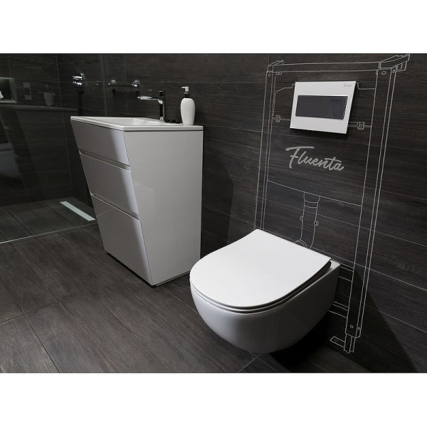 Подвесной безободковый унитаз Pestan Fluenta Rimless 40006661B без крышки