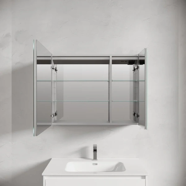 Зеркало-шкаф с подсветкой Sancos Evoke (90х70) SC8090