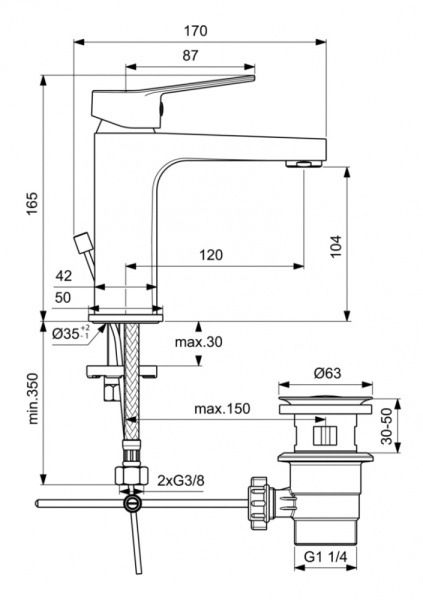 Смеситель для раковины Ideal Standard Entella BC232AA
