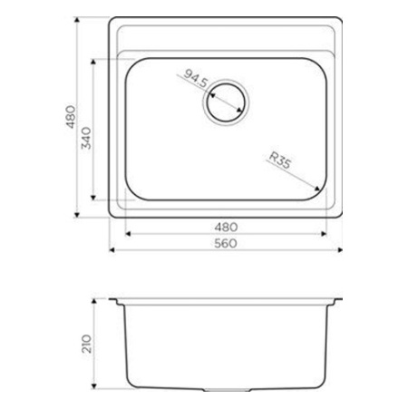 Мойка для кухни Omoikiri Ashi 56-IN 4993449