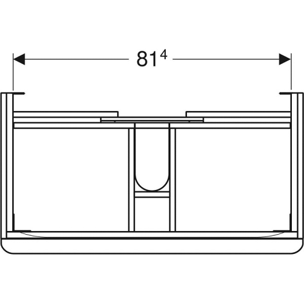 Тумба с раковиной Geberit Smyle Square 500.251.01.1+ 500.354.JK.