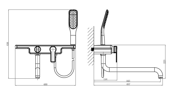 Смеситель для ванны D&K Berlin Humboldt (DA1453312) Смеситель для ванны D&K Berlin Humboldt (DA1453312)