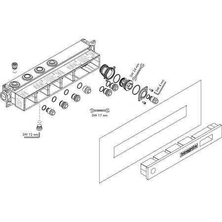 Скрытая часть на 2 потребителей Hansgrohe RainSelect 15310180