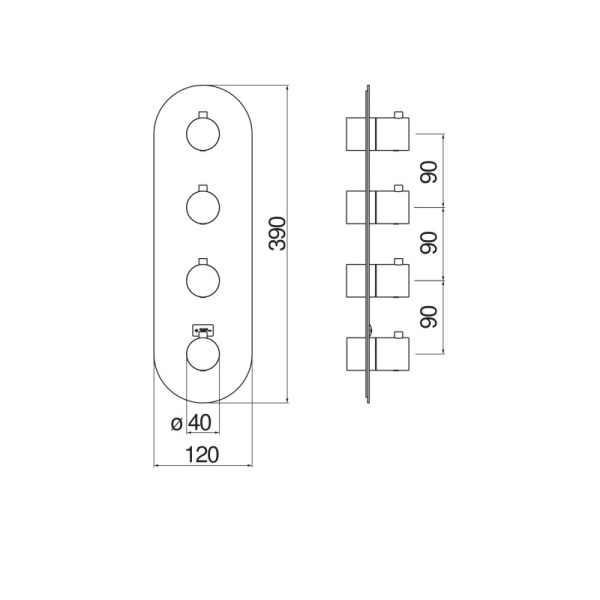 Термостат для ванны Nobili PLUS WE00103/TCR