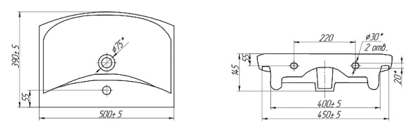 Раковина универсальная Cersanit CARINA 50 S-UM-CAR50/1-w
