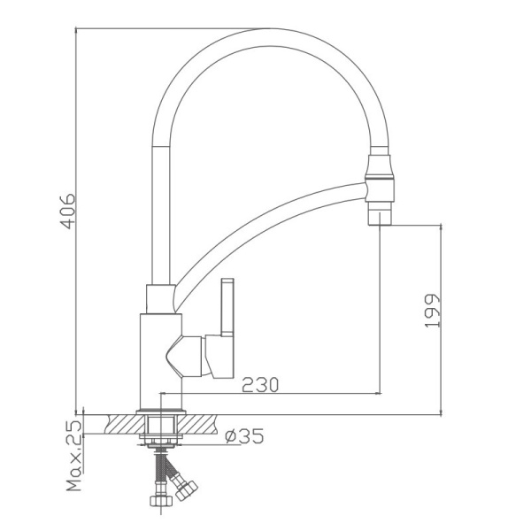 Смеситель для кухни Haiba HB73643-8 Смеситель для кухни Haiba HB73643-8