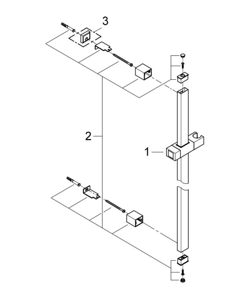 Душевая штанга Grohe Euphoria Cube 27841 000 (27841000) хром  Душевая штанга Grohe Euphoria Cube 27841 000 (27841000) хром