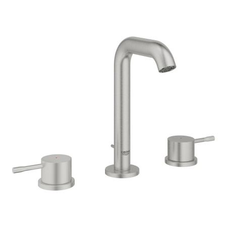 Смеситель для раковины на три отверстия Grohe Essence New 20296 DC1 (20296DC1) суперсталь