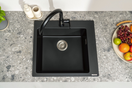 Смеситель для кухни однорычажный Hansgrohe Vernis Blend M35 71870670 черный матовый