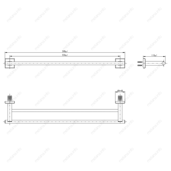 Двойная держатель для полотенец Melana  MLN-862002