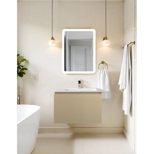 Тумба без раковины Art&Max Latina AM-Latina-600-1C-SO-BGM серо-бежевый матовый