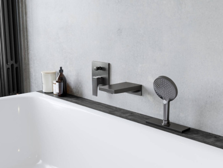 Излив для ванны Hansgrohe Metropol 32543340 шлифованный черный хром