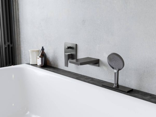 Излив для ванны Hansgrohe Metropol 32543340 шлифованный черный хром