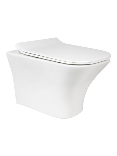 Унитаз подвесной Orange C02-100W безободковый, сиденье с микролифтом