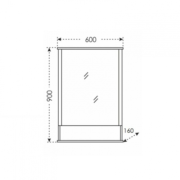 Зеркальный шкаф (60х90)  Санта Вегас 60 700178