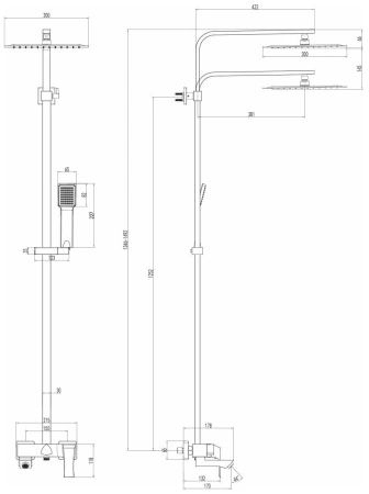 Душевая система Lemark Unit (LM4562C)