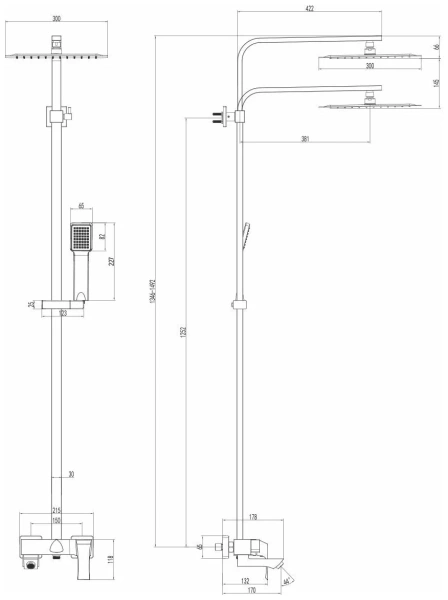 Душевая система Lemark Unit (LM4562C)