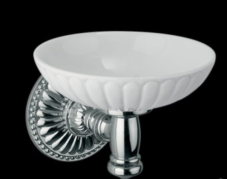 Мыльница Bagno&Associati Aida подвесная золото / керамика белая AA12252
