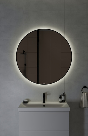Зеркало Cersanit ECLIPSE smart 100x100 в черной рамке 64149