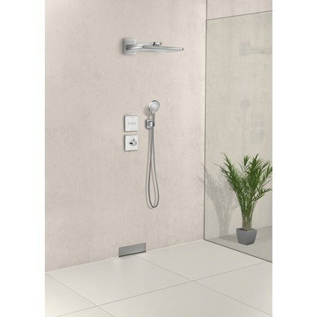 Верхний душ с кронштейном Hansgrohe Rainmaker Select 460 2jet 24005400 белый/хром