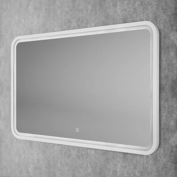 Зеркало с подсветкой Art&Max GENOVA AM-Gen-1200-800-DS-F-White сенсорным выключателем