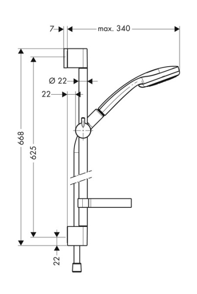 Душевой гарнитур Hansgrohe Croma 27777000