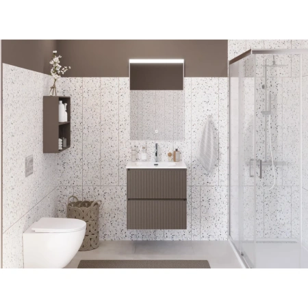 Тумба под раковину 50 BelBagno Uno UNO-MINI-500-2C-SO-СO бежевый матовый, без раковины