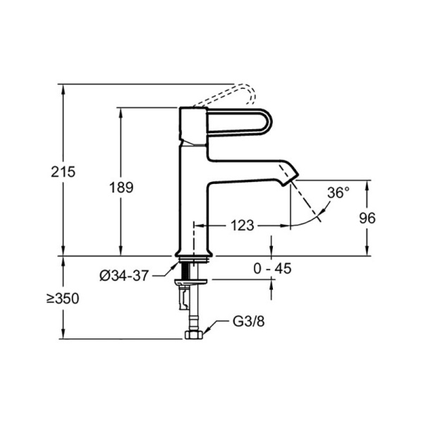 Смеситель для раковины Jacob Delafon Odeon Rive Gauche E21029-BL-BL Смеситель для раковины Jacob Delafon Odeon Rive Gauche E21029-BL-BL